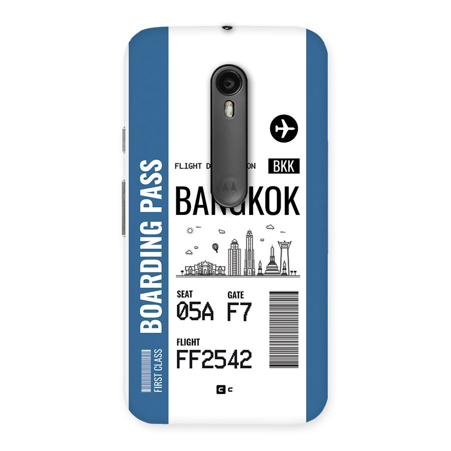 Bangkok Boarding Pass Back Case for Moto G Turbo