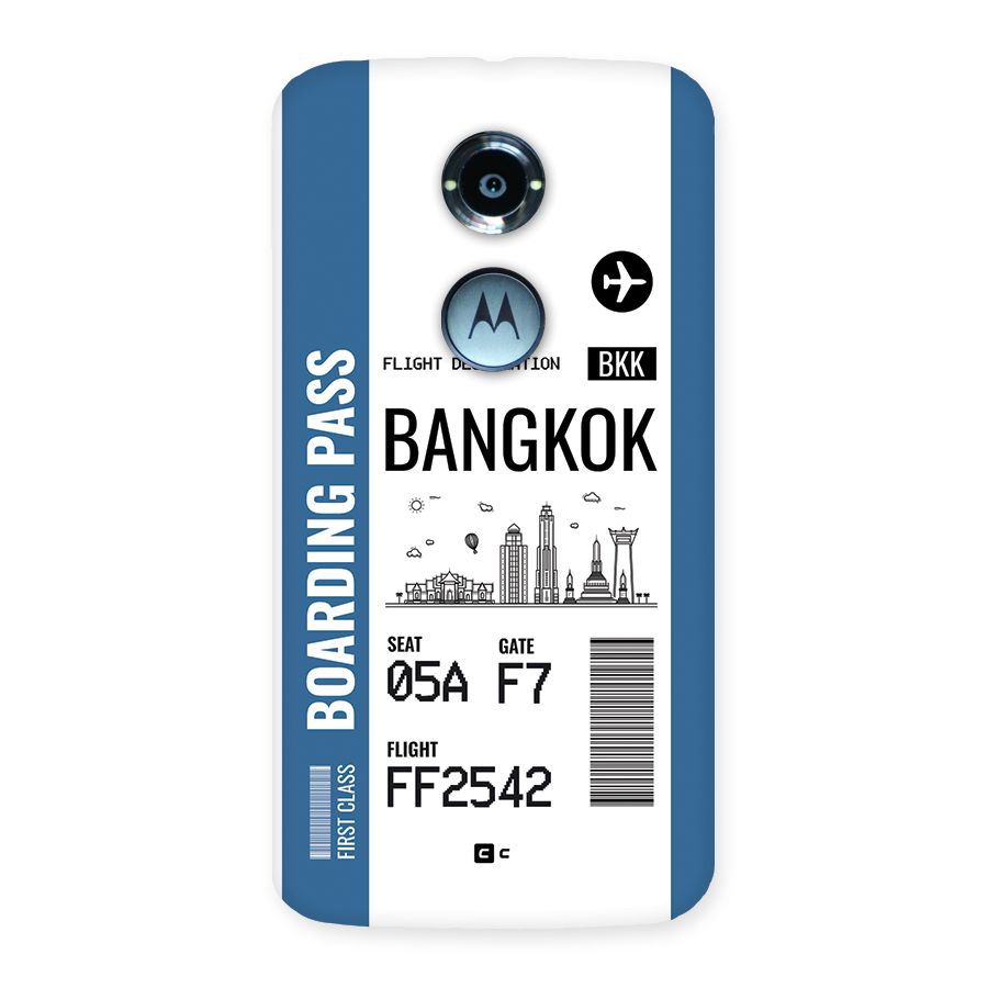 Bangkok Boarding Pass Back Case for Moto X2