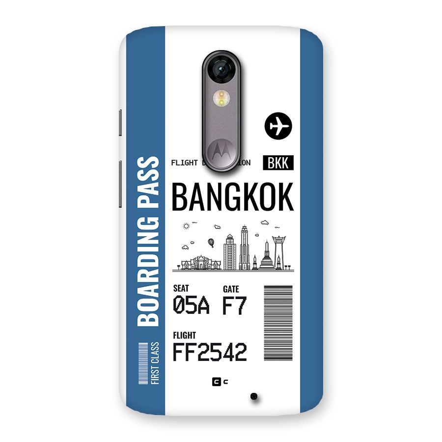 Bangkok Boarding Pass Back Case for Moto X Force