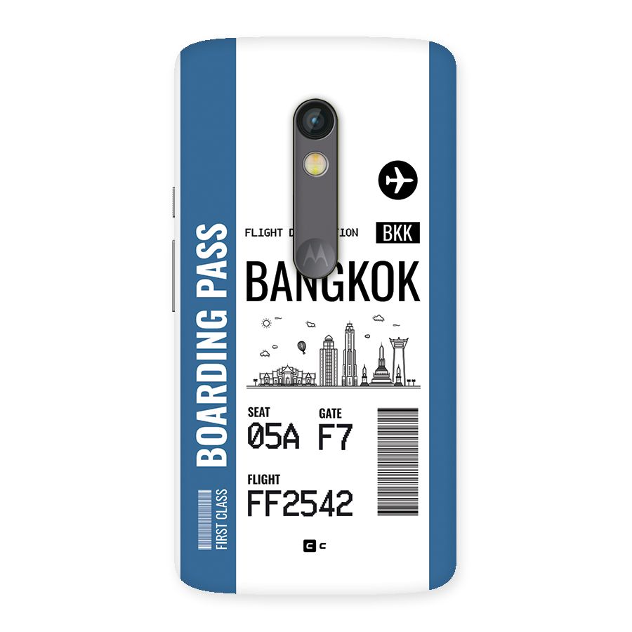 Bangkok Boarding Pass Back Case for Moto X Play