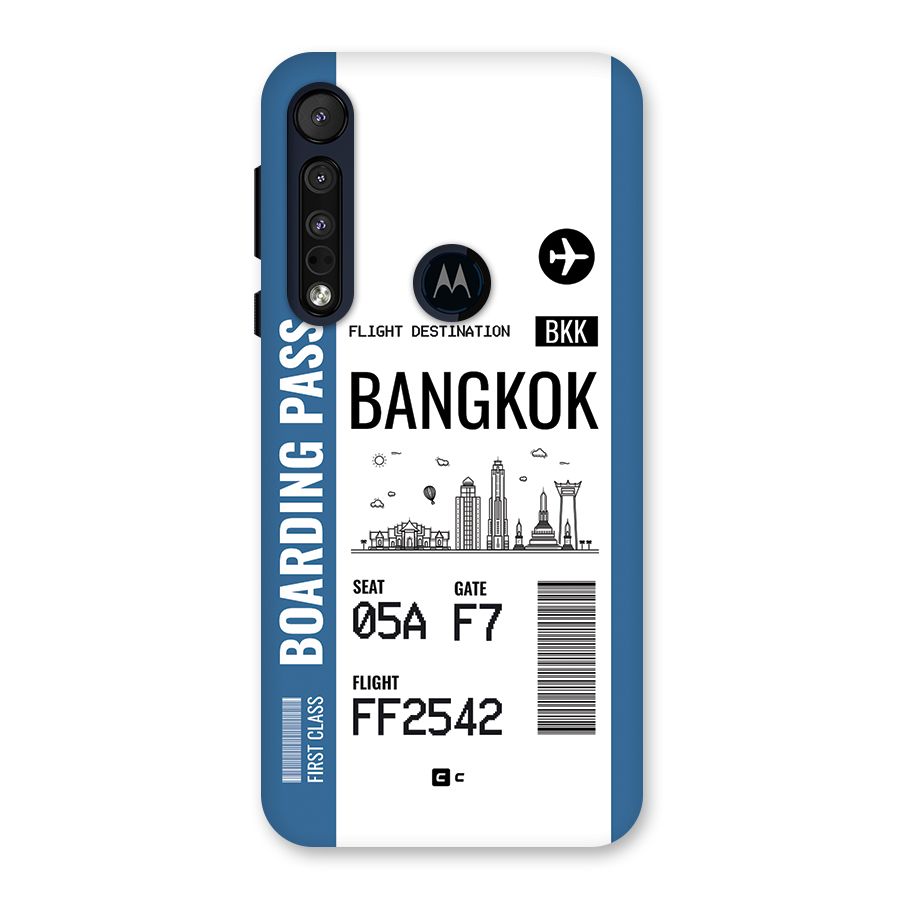 Bangkok Boarding Pass Back Case for Motorola One Macro