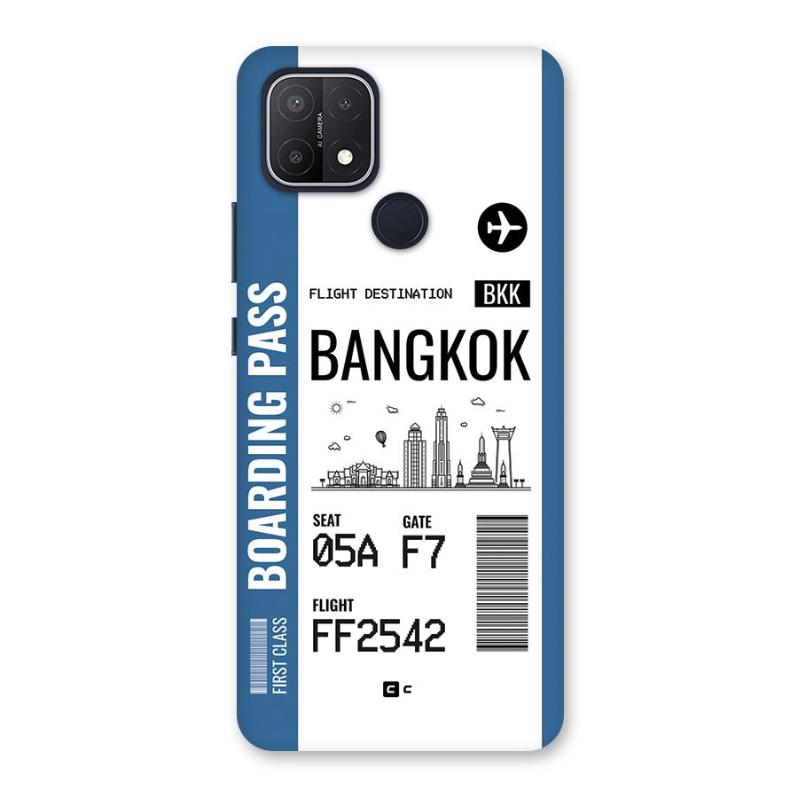 Bangkok Boarding Pass Back Case for Oppo A15s