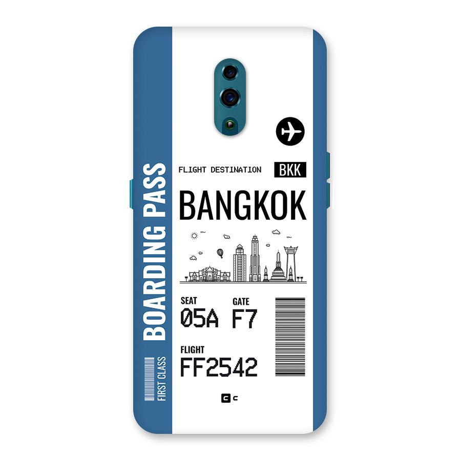 Bangkok Boarding Pass Back Case for Oppo Reno