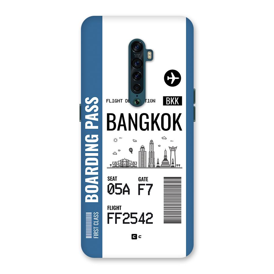 Bangkok Boarding Pass Back Case for Oppo Reno2