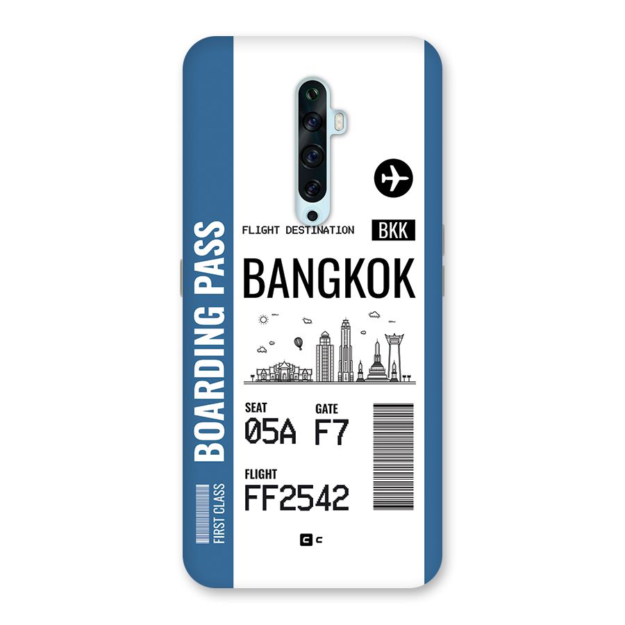 Bangkok Boarding Pass Back Case for Oppo Reno2 Z