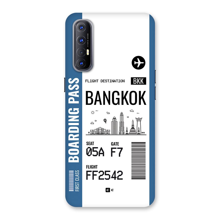 Bangkok Boarding Pass Back Case for Oppo Reno3 Pro