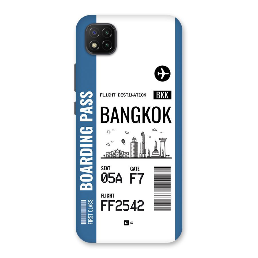 Bangkok Boarding Pass Back Case for Poco C3