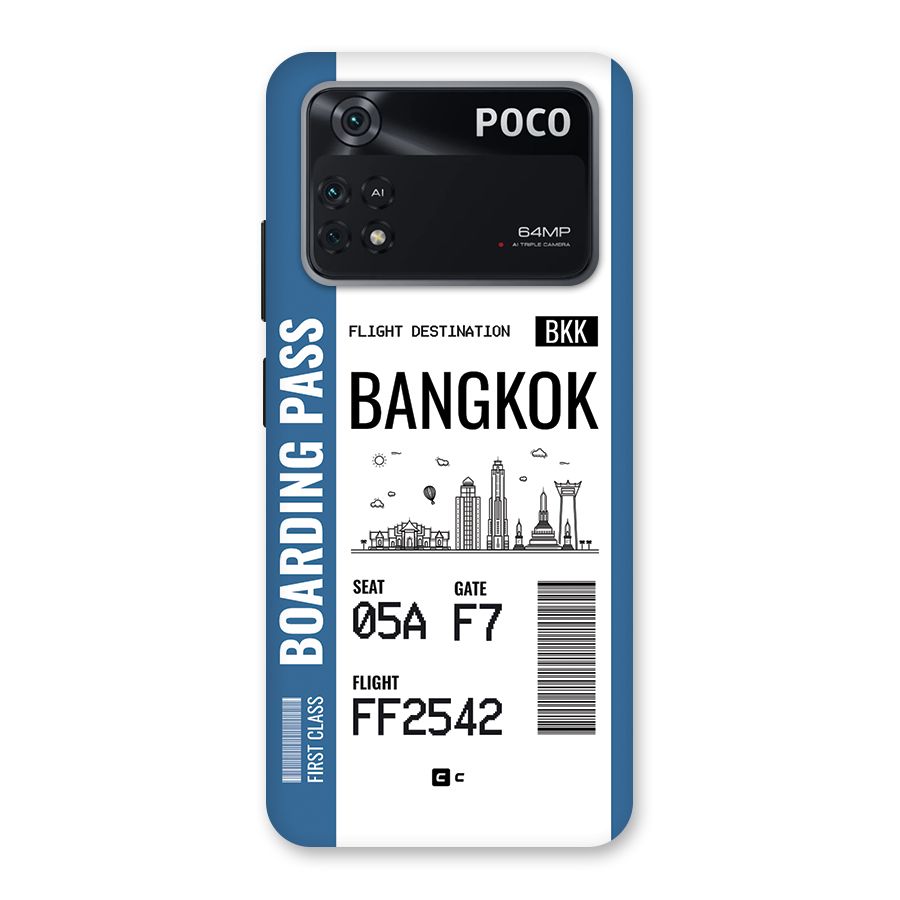Bangkok Boarding Pass Back Case for Poco M4 Pro 4G