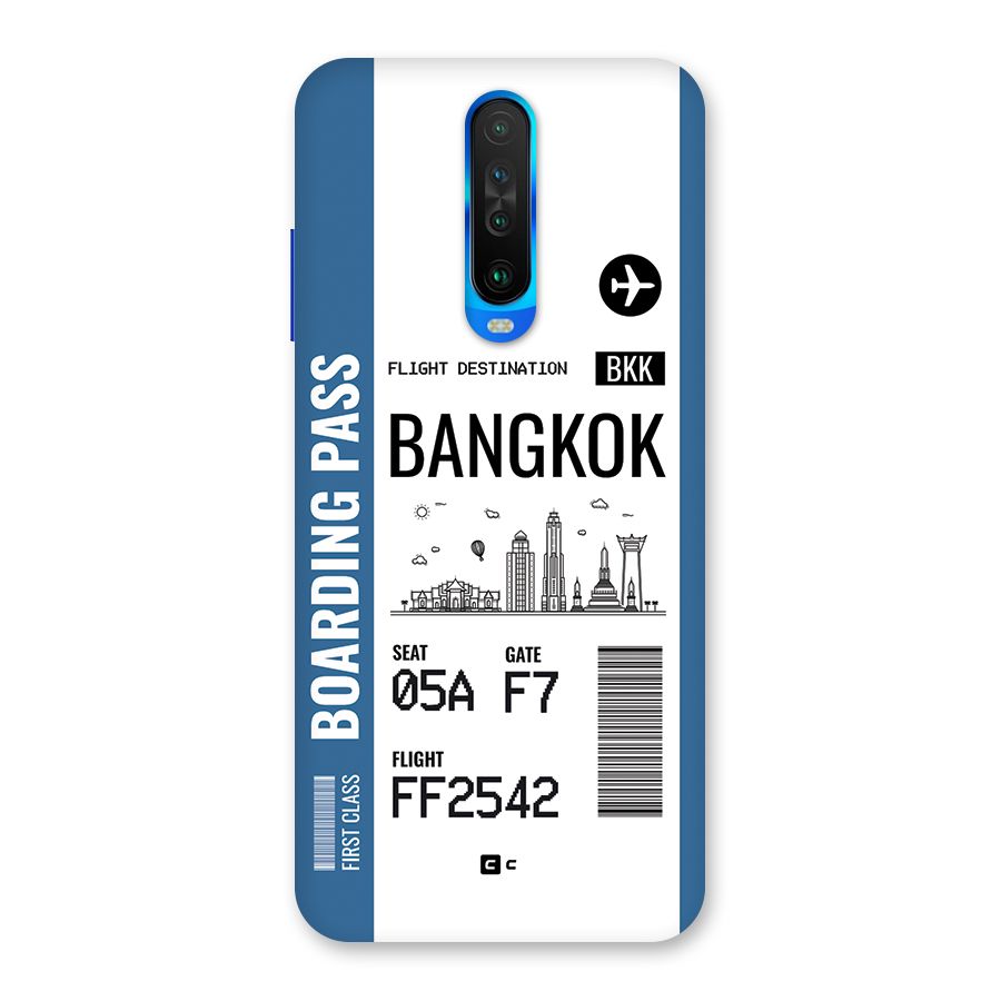 Bangkok Boarding Pass Back Case for Poco X2