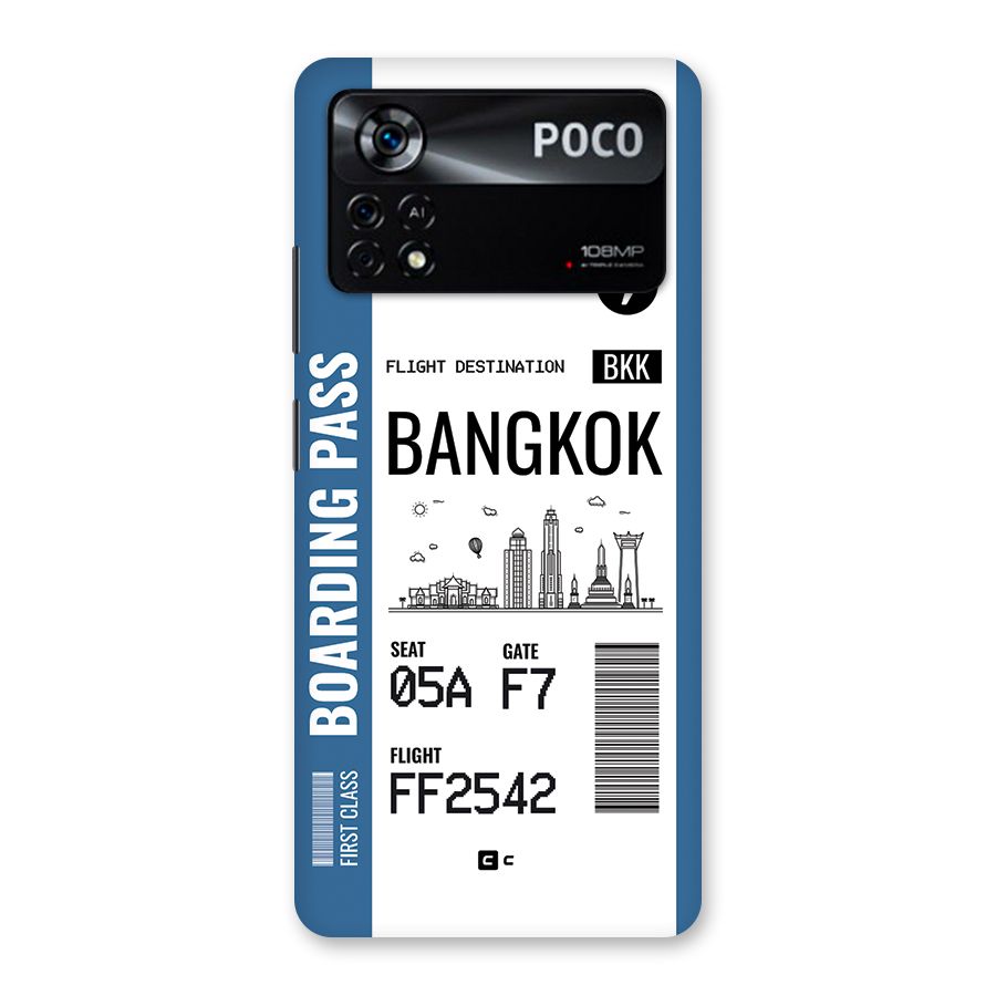 Bangkok Boarding Pass Back Case for Poco X4 Pro 5G