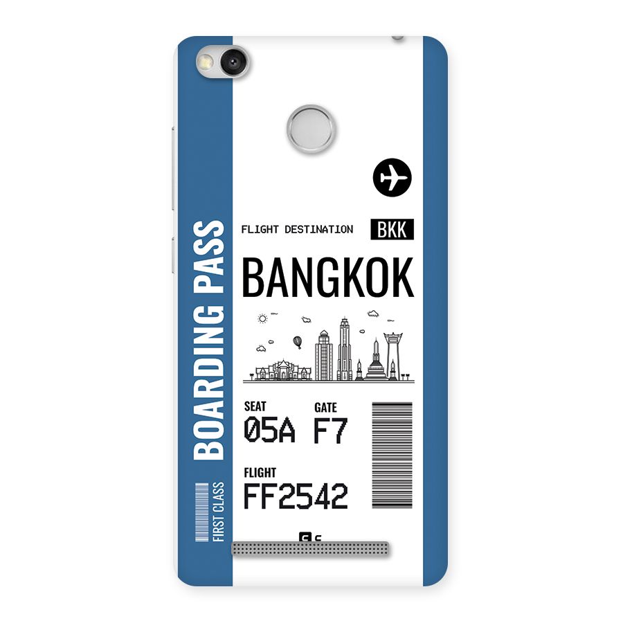 Bangkok Boarding Pass Back Case for Redmi 3S Prime