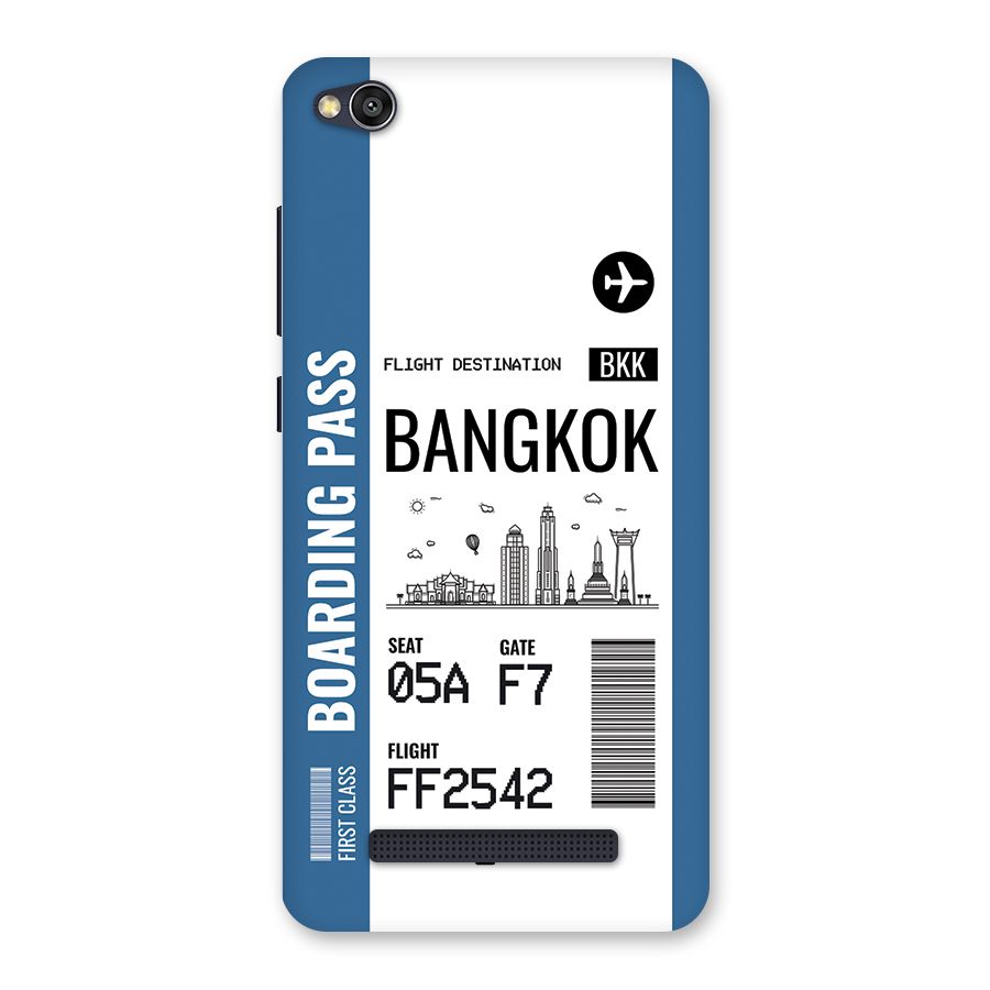Bangkok Boarding Pass Back Case for Redmi 4A