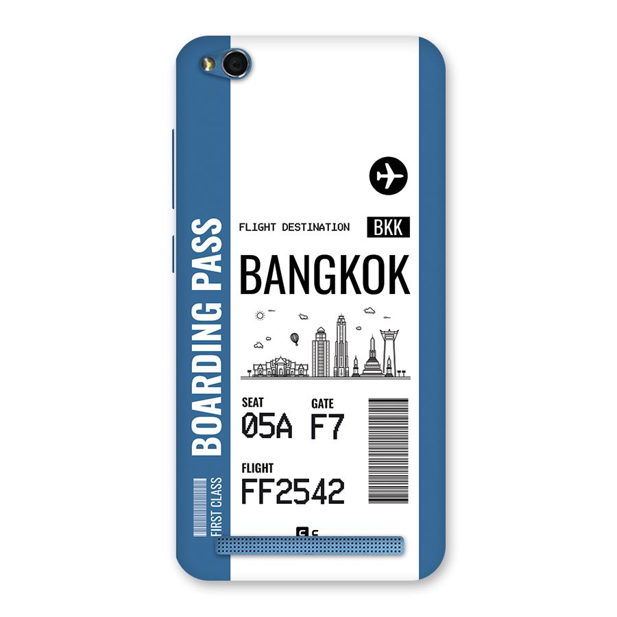 Bangkok Boarding Pass Back Case for Redmi 5A