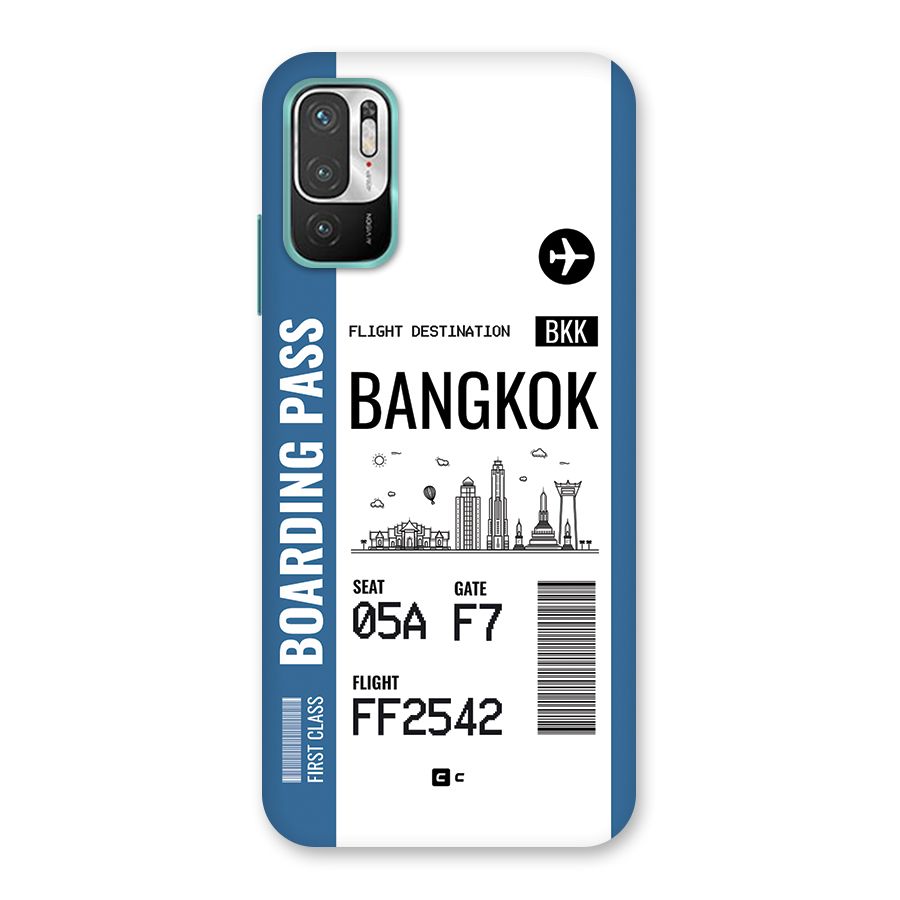 Bangkok Boarding Pass Back Case for Redmi Note 10T 5G