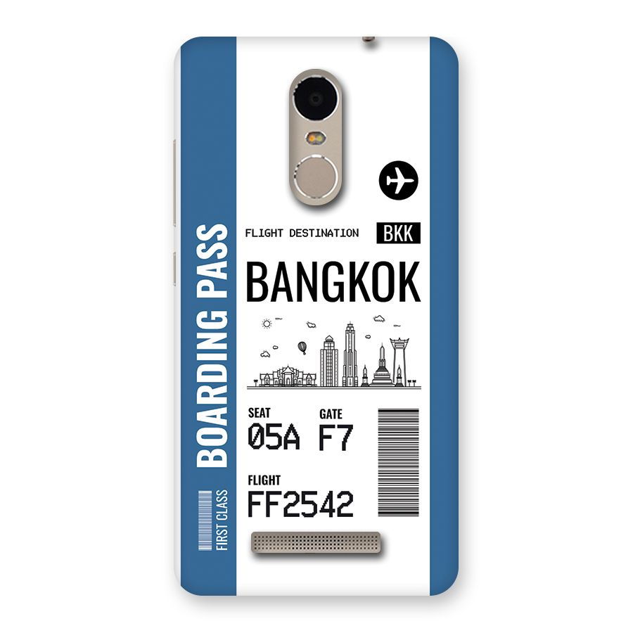 Bangkok Boarding Pass Back Case for Redmi Note 3