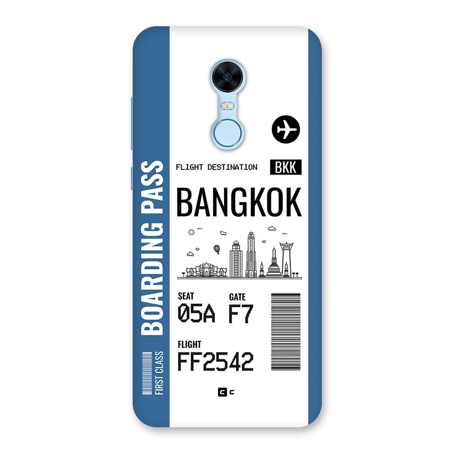 Bangkok Boarding Pass Back Case for Redmi Note 5
