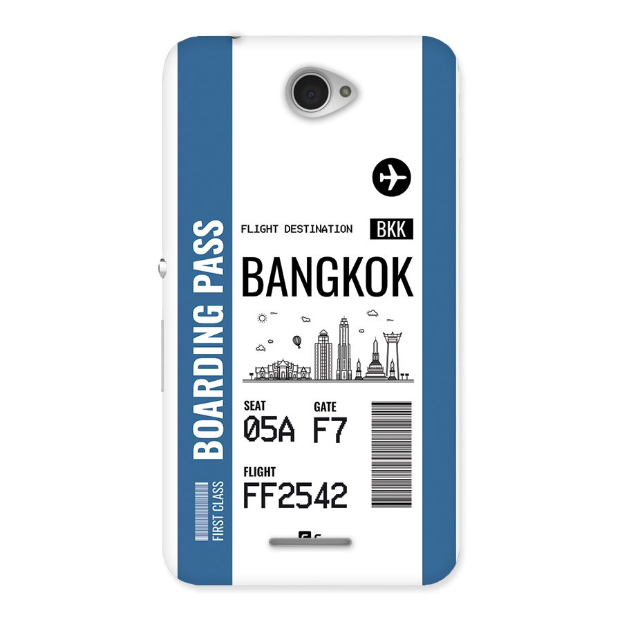 Bangkok Boarding Pass Back Case for Xperia E4