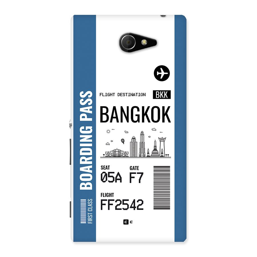 Bangkok Boarding Pass Back Case for Xperia M2