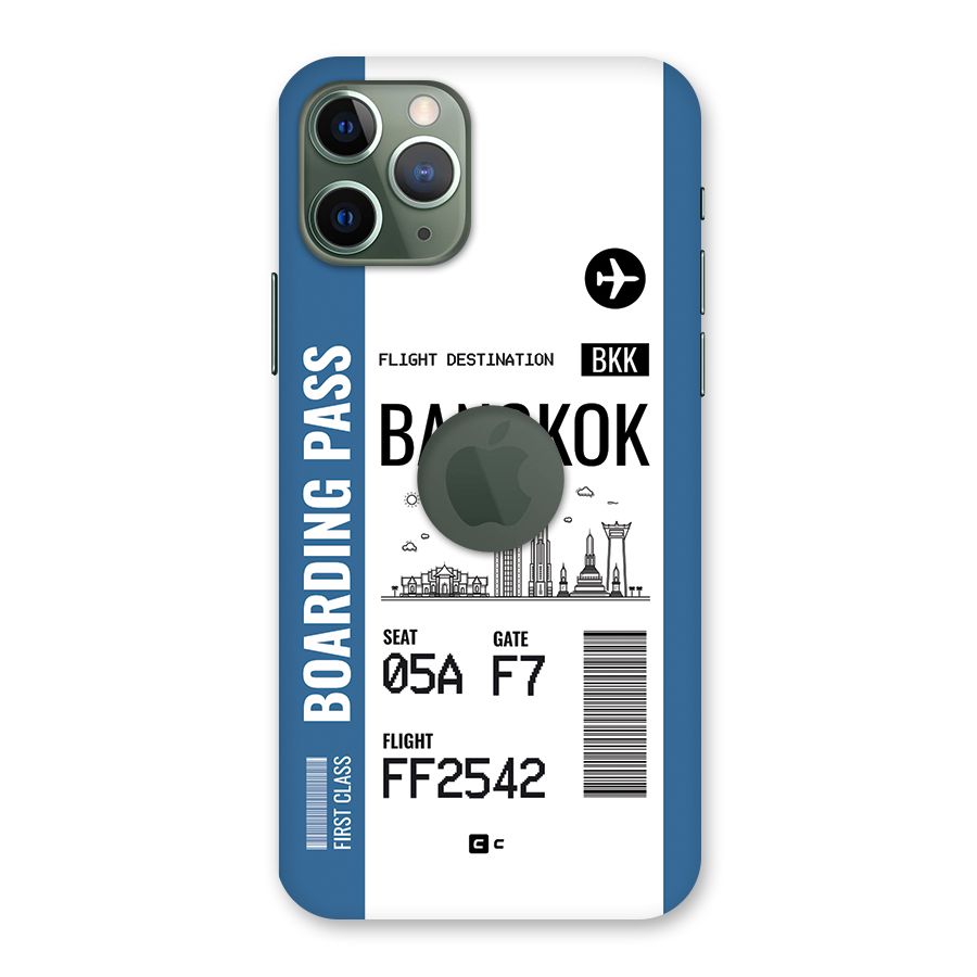 Bangkok Boarding Pass Back Case for iPhone 11 Pro Logo Cut