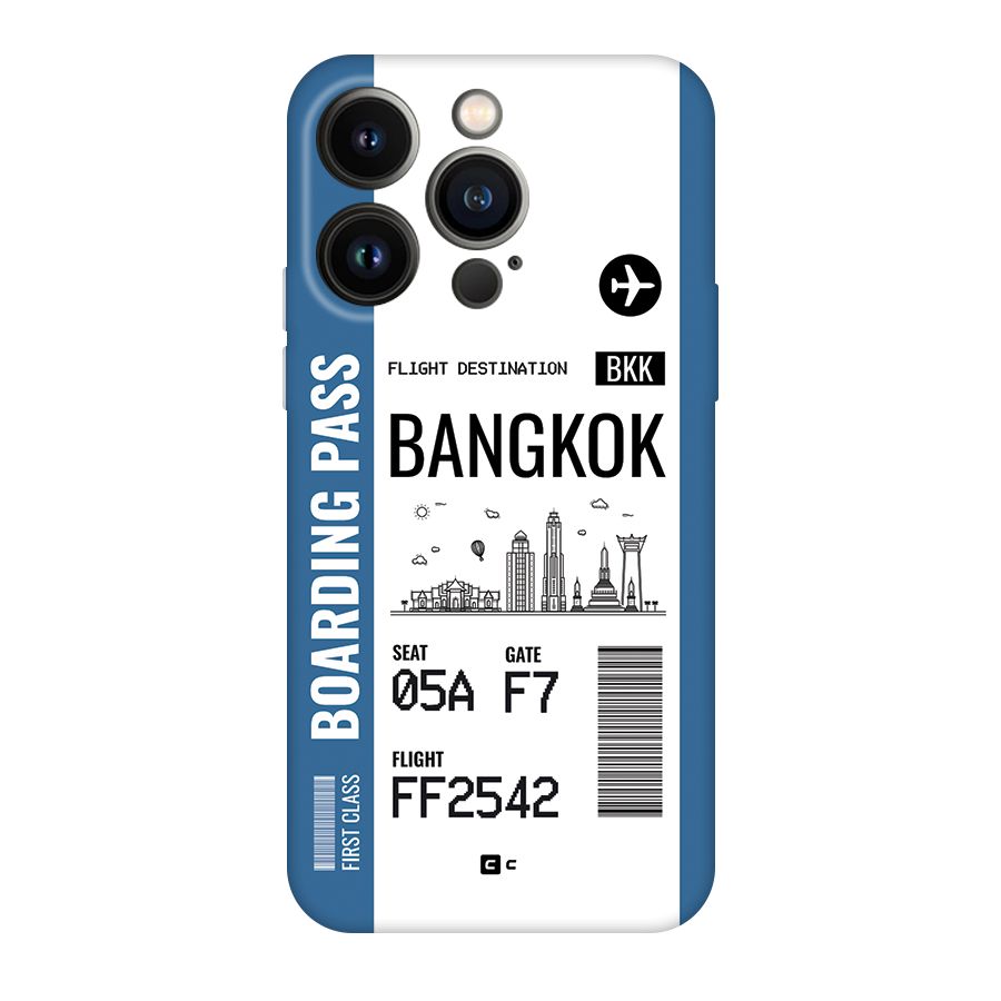 Bangkok Boarding Pass Back Case for iPhone 14 Pro
