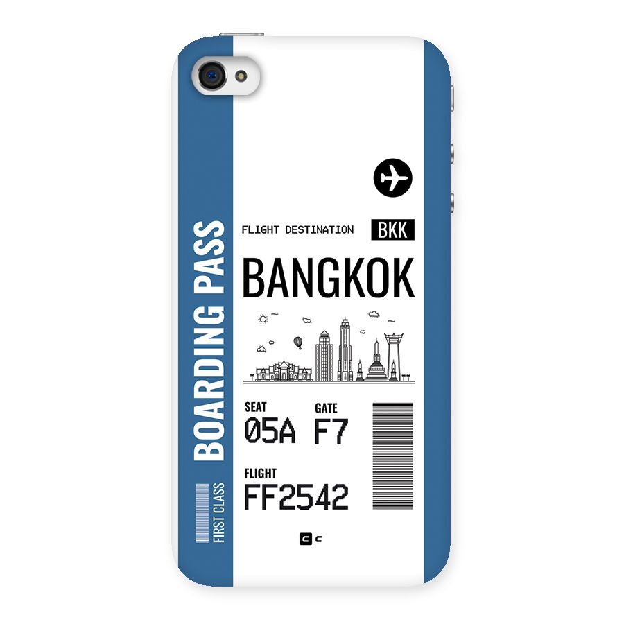 Bangkok Boarding Pass Back Case for iPhone 4 4s