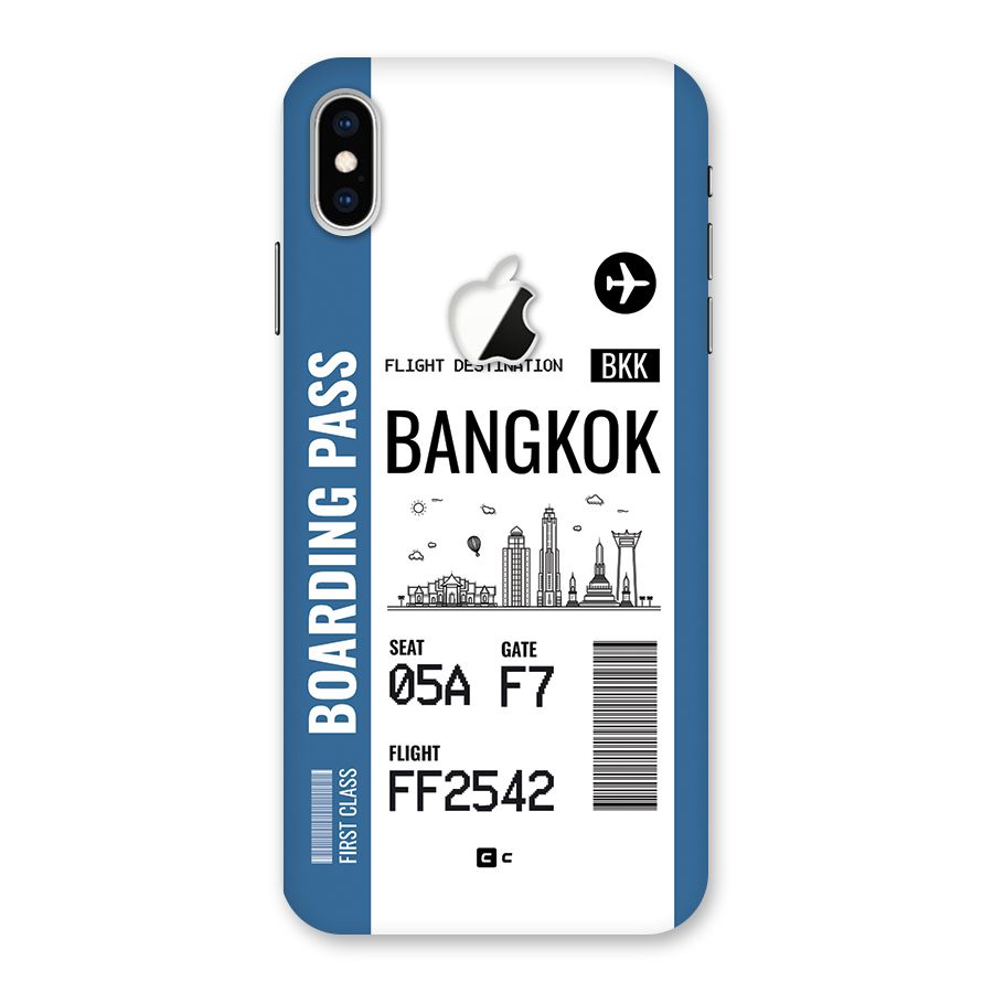 Bangkok Boarding Pass Back Case for iPhone XS Max Apple Cut