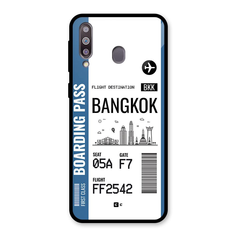 Bangkok Boarding Pass Glass Back Case for Galaxy M30