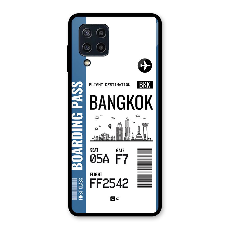 Bangkok Boarding Pass Glass Back Case for Galaxy M32