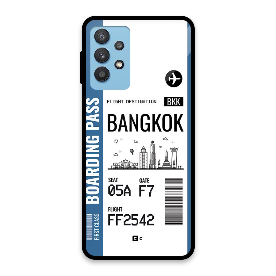 Bangkok Boarding Pass Glass Back Case for Galaxy M32 5G