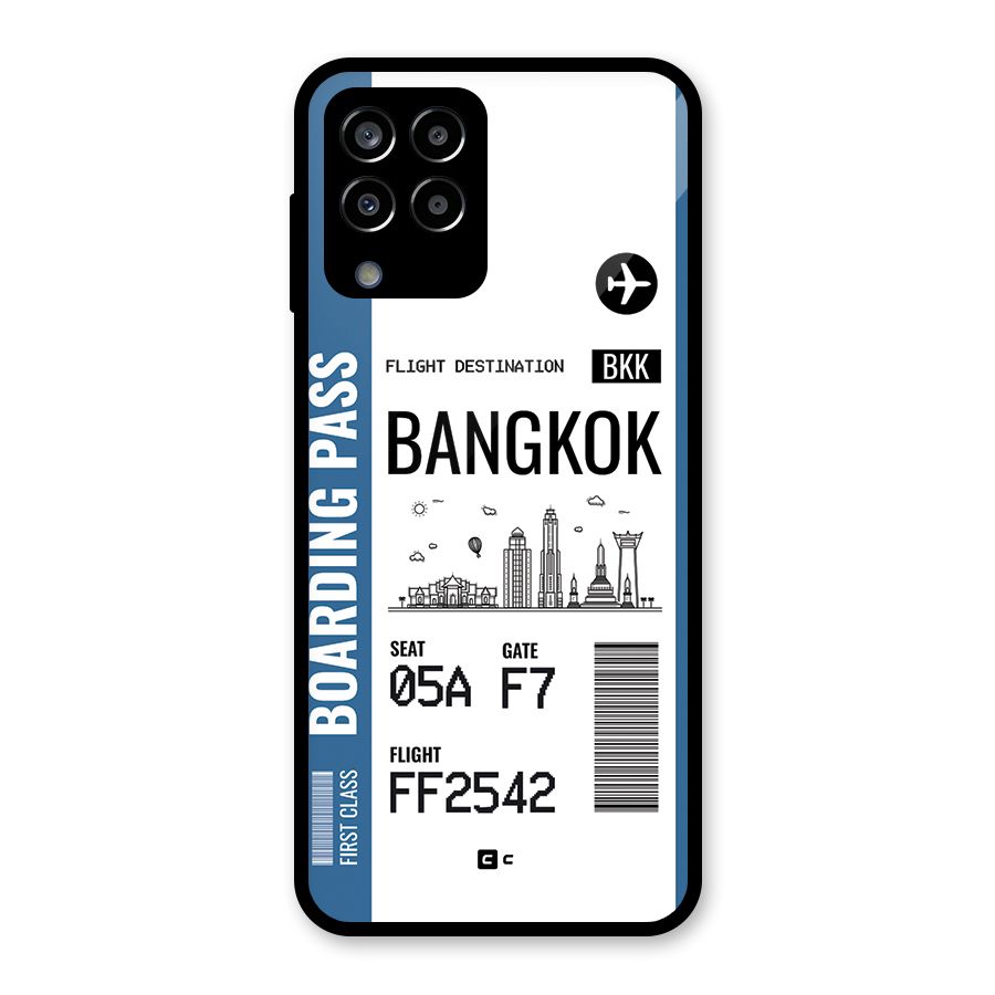 Bangkok Boarding Pass Glass Back Case for Galaxy M33