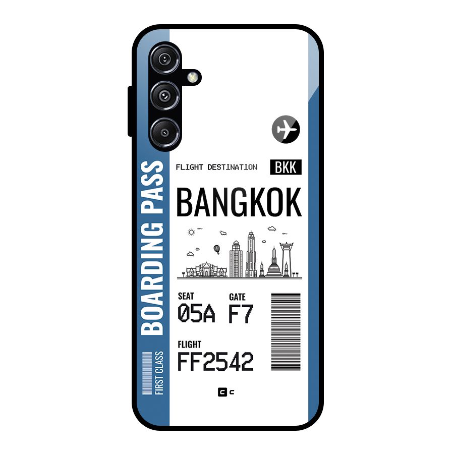 Bangkok Boarding Pass Glass Back Case for Galaxy M34 5G
