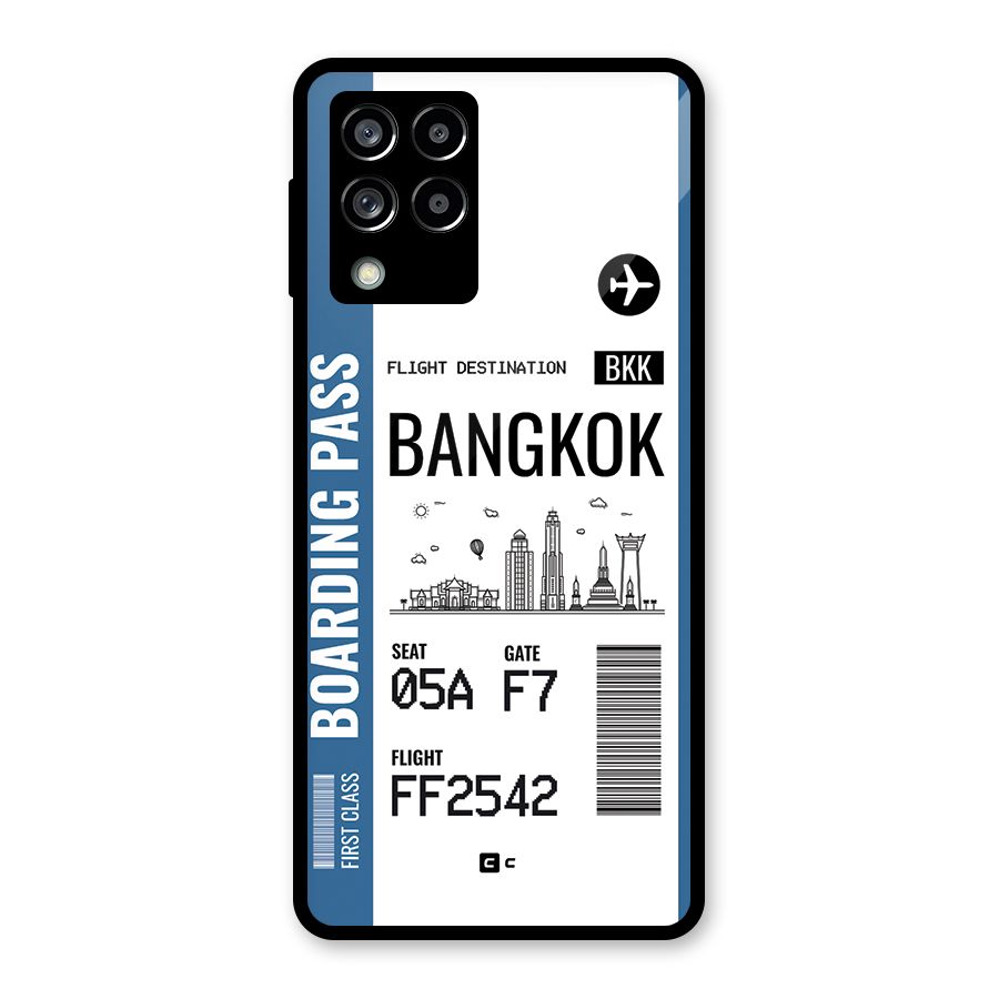 Bangkok Boarding Pass Glass Back Case for Galaxy M53 5G