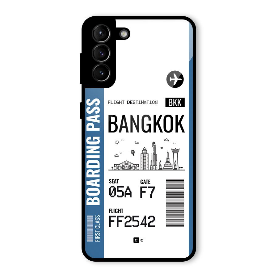 Bangkok Boarding Pass Glass Back Case for Galaxy S21 Plus