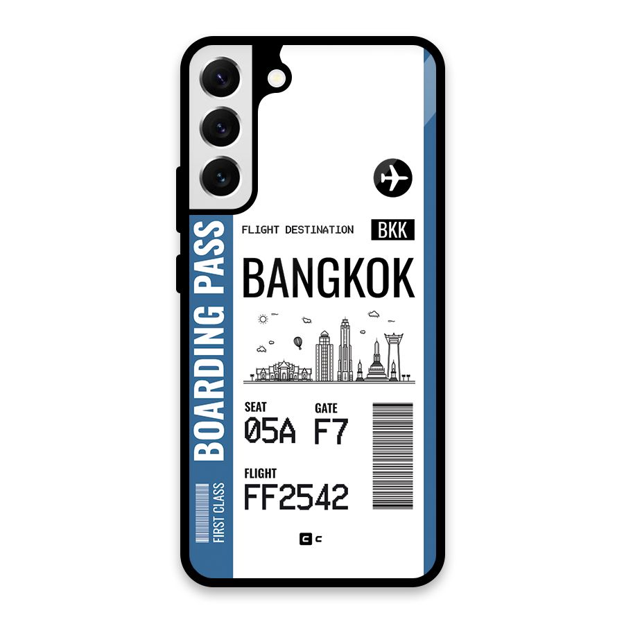 Bangkok Boarding Pass Glass Back Case for Galaxy S22 Plus 5G