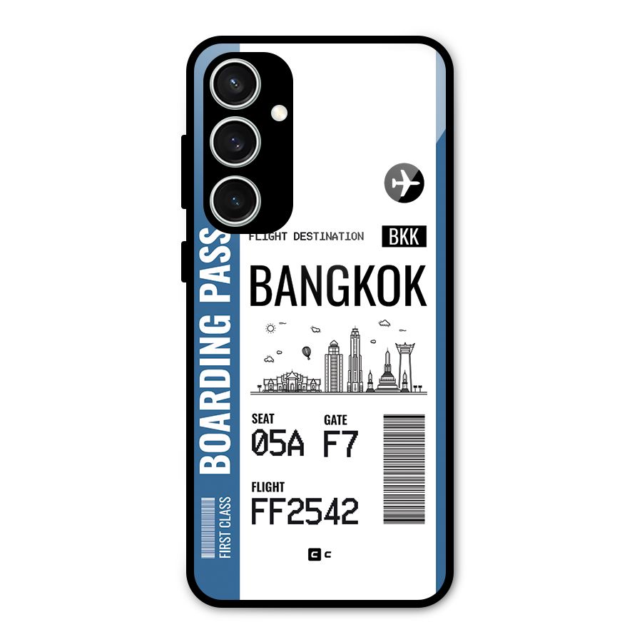 Bangkok Boarding Pass Glass Back Case for Galaxy S23 FE