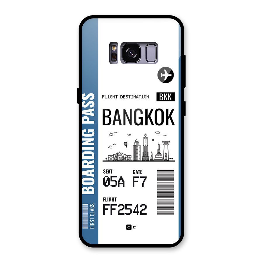 Bangkok Boarding Pass Glass Back Case for Galaxy S8