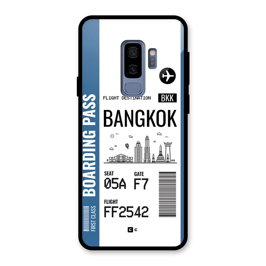 Bangkok Boarding Pass Glass Back Case for Galaxy S9 Plus