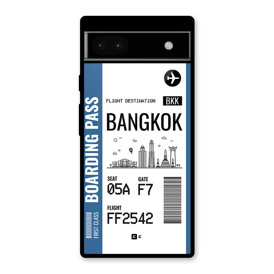 Bangkok Boarding Pass Glass Back Case for Google Pixel 6a