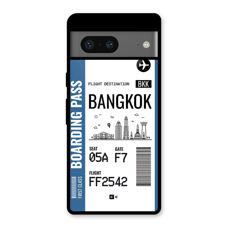 Bangkok Boarding Pass Glass Back Case for Google Pixel 7