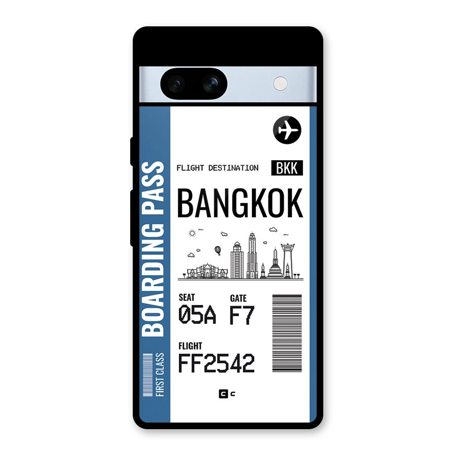 Bangkok Boarding Pass Glass Back Case for Google Pixel 7a