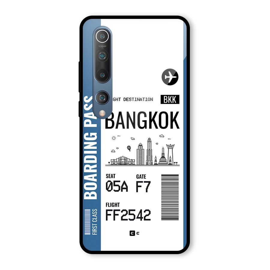 Bangkok Boarding Pass Glass Back Case for Mi 10