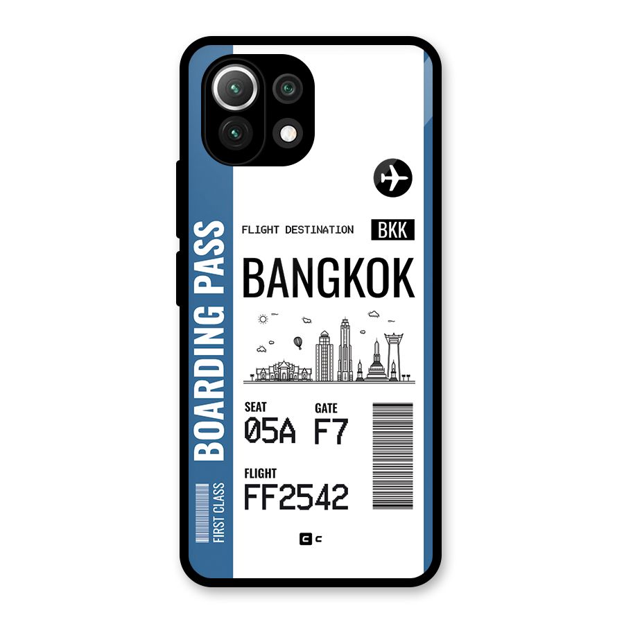 Bangkok Boarding Pass Glass Back Case for Mi 11 Lite