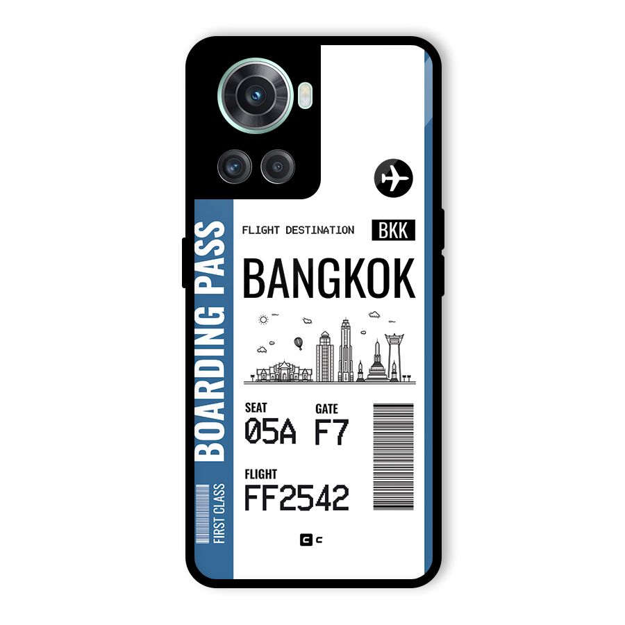 Bangkok Boarding Pass Glass Back Case for OnePlus 10R