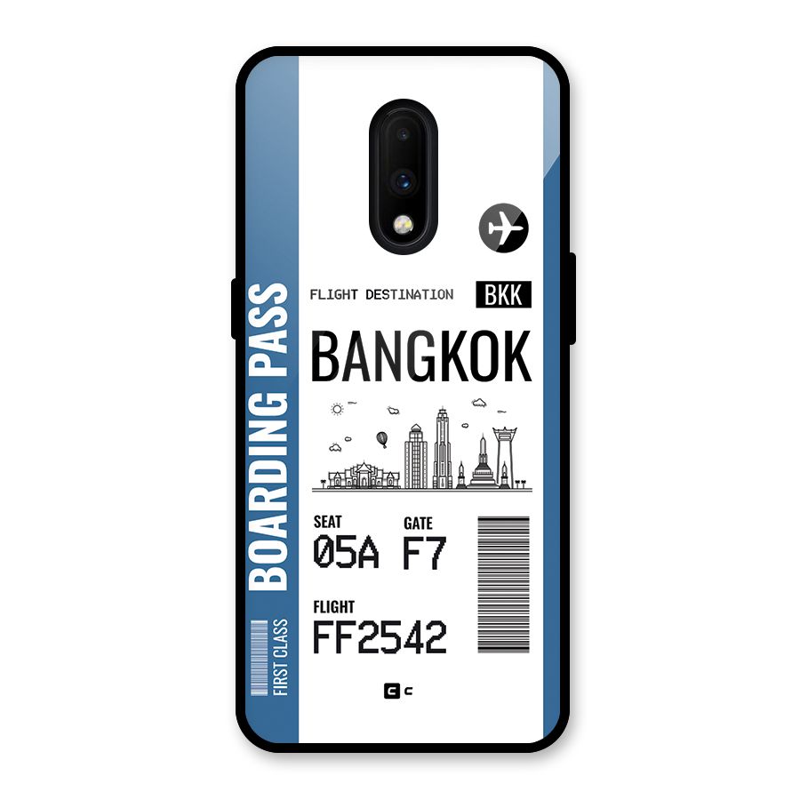Bangkok Boarding Pass Glass Back Case for OnePlus 7