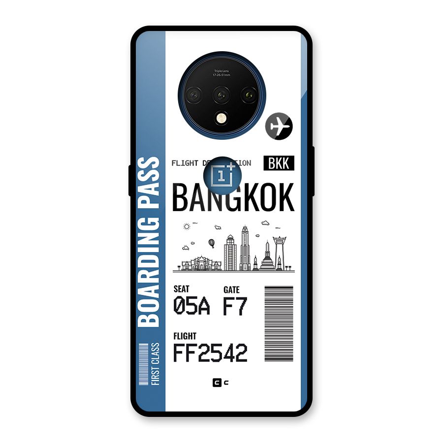 Bangkok Boarding Pass Glass Back Case for OnePlus 7T