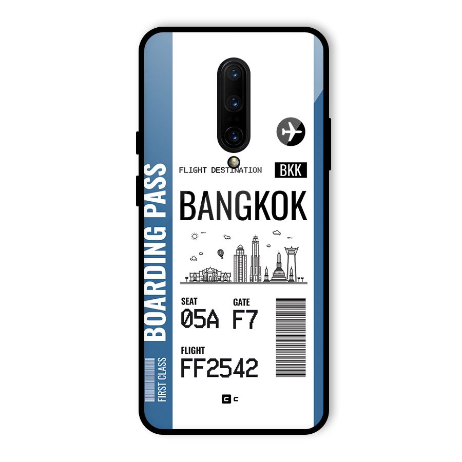 Bangkok Boarding Pass Glass Back Case for OnePlus 7 Pro