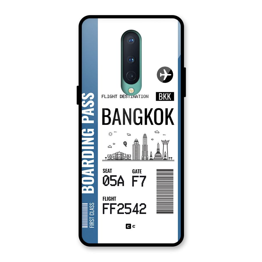 Bangkok Boarding Pass Glass Back Case for OnePlus 8