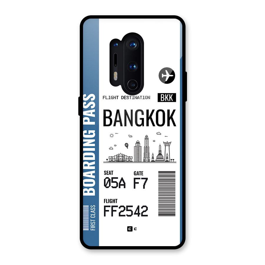Bangkok Boarding Pass Glass Back Case for OnePlus 8 Pro