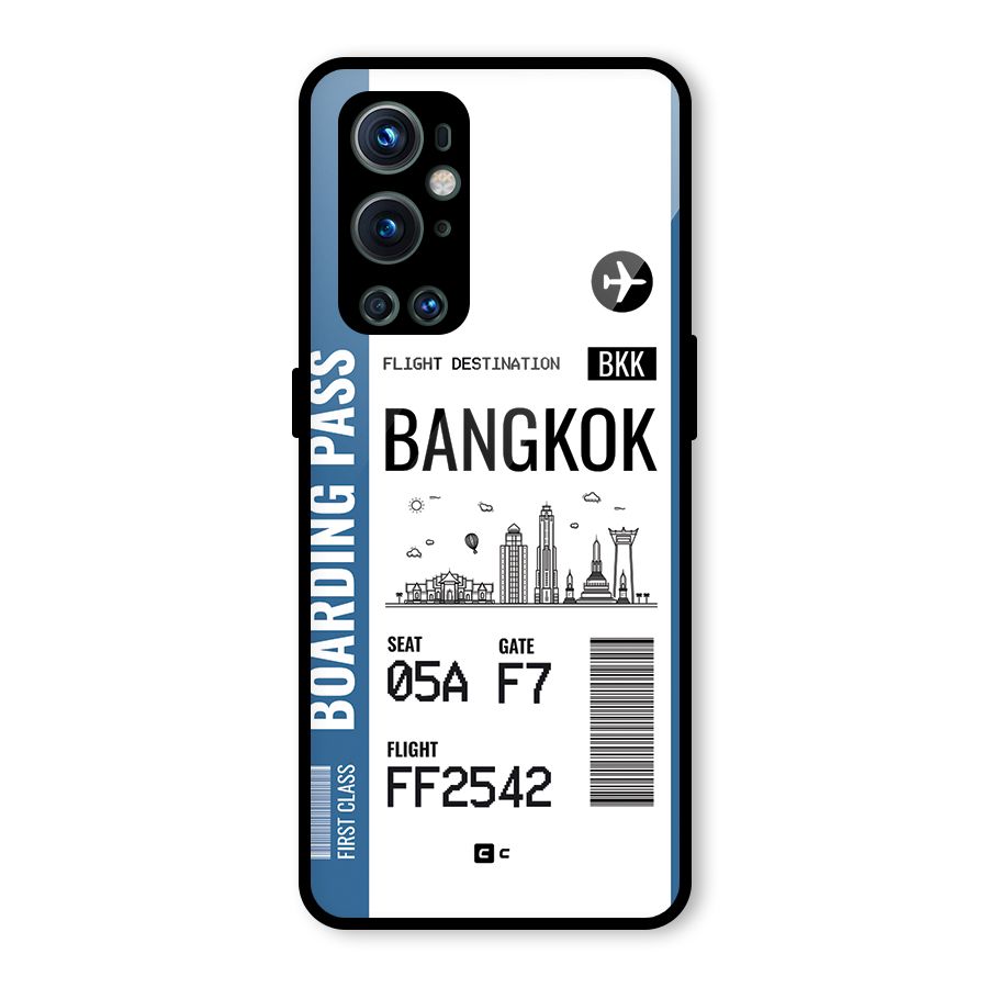 Bangkok Boarding Pass Glass Back Case for OnePlus 9 Pro