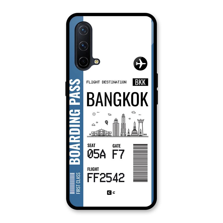 Bangkok Boarding Pass Glass Back Case for OnePlus Nord CE 5G